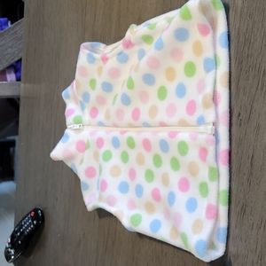 Baby girl polka dot fleece vest